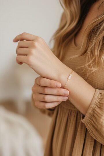 Bracelet personnalisé trio de pierres naturelles facettées EQUILIBRE