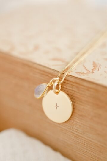 Alternative view of Collier pierre de naissance personnalisable UNE ETOILE EST NEE