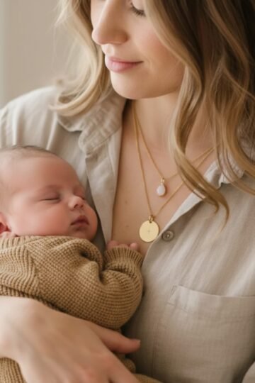 Collier pierre de naissance personnalisable UNE ETOILE EST NEE