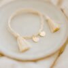 Bracelet personnalisé charms cœur cordon de soie tressé BAUME AU COEUR