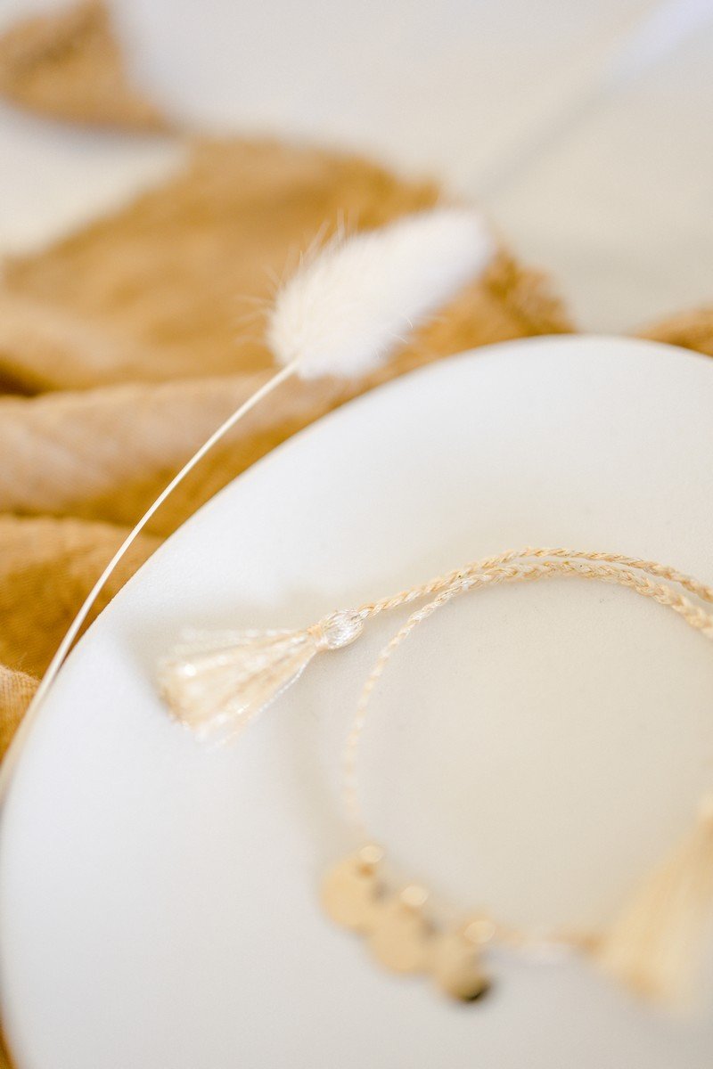 Bracelet personnalisé charms cœur cordon de soie tressé BAUME AU COEUR – Image 2