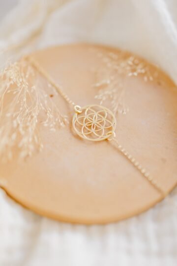 Bracelet finement ciselé or GRAINE DE VIE