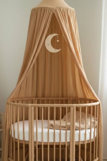 Mobile bébé en bois croissant de lune compatible bola de grossesse FIRMAMENT
