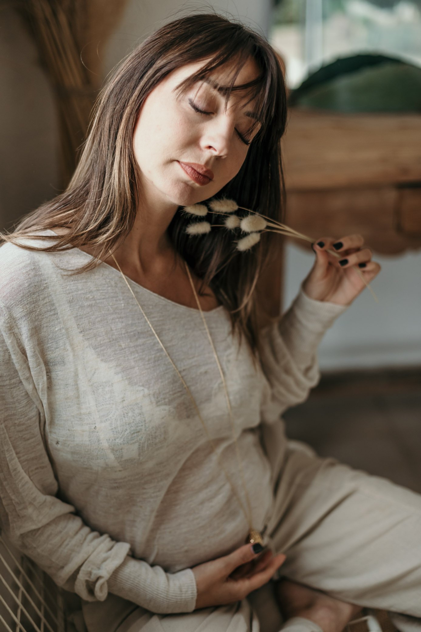 Bola de grossesse couronne de plumes CARESSE – Image 3