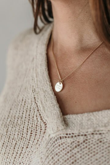 Pendentif personnalisé médaille ronde ÉPURE