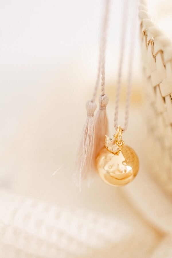 Bola de grossesse charm ginkgo TALISMAN - cordon de soie