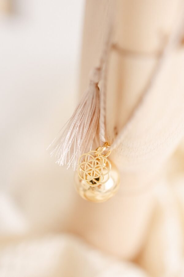 Bola de grossesse charm graine de vie TALISMAN - cordon de soie