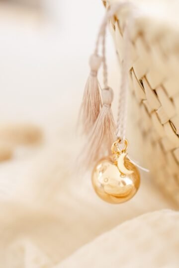 Bola de grossesse charm lune TALISMAN - cordon de soie