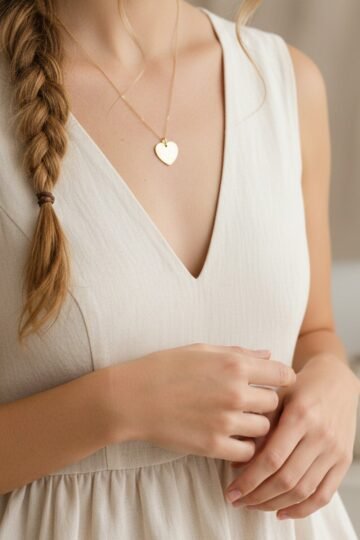 Pendentif personnalisé médaille or cœur TENDRESSE