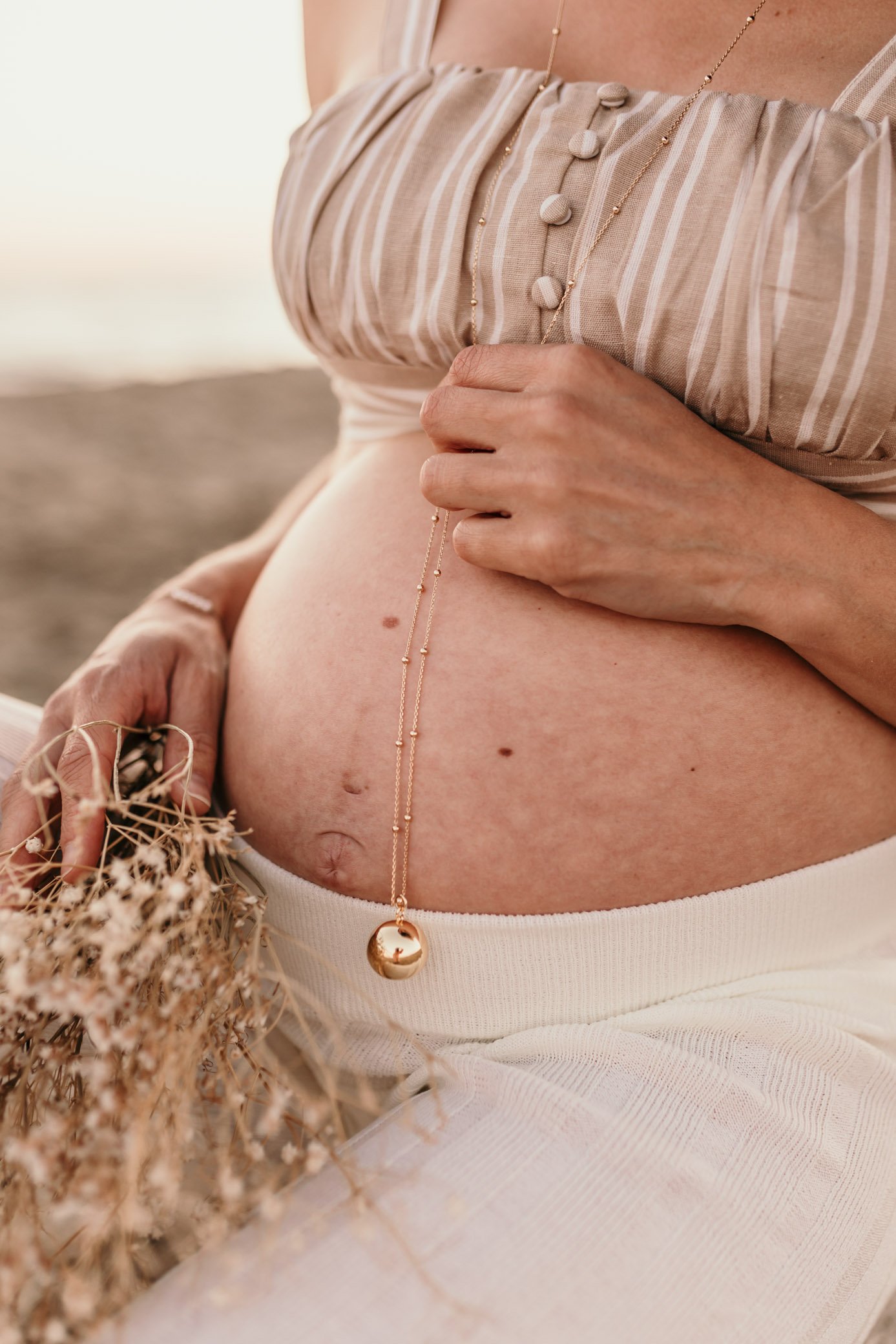 Chaine perlée pour bola de grossesse 105-110 cm – Image 2