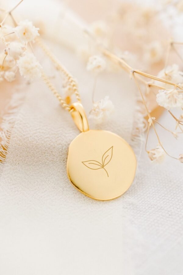 Pendentif personnalisé médaille brossée or TALISMANS