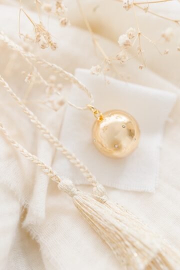 Bola de grossesse oxydes de zirconium COMETE - cordon de soie