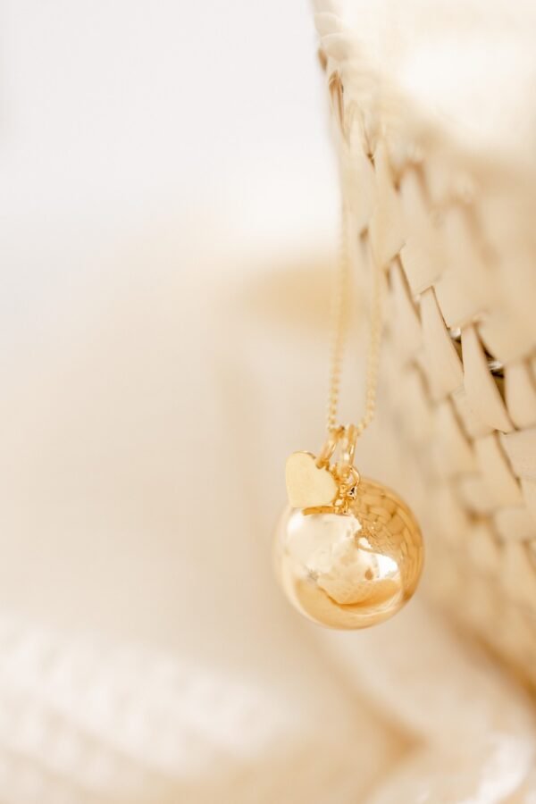 Bola de grossesse personnalisé initiales pendentif COEUR