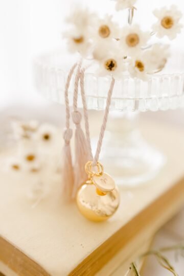 Bola de grossesse personnalisé signe astro COSMOS - cordon de soie