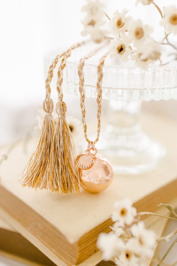 Bola de grossesse charm coquillage TALISMAN - cordon de soie
