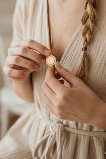 Collier personnalisé médaille sun or ETINCELLE