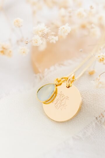 Collier pierre de naissance personnalisable ARBRE DE VIE