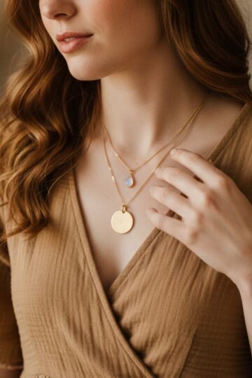 Collier pierre de naissance personnalisable COEUR BATTANT