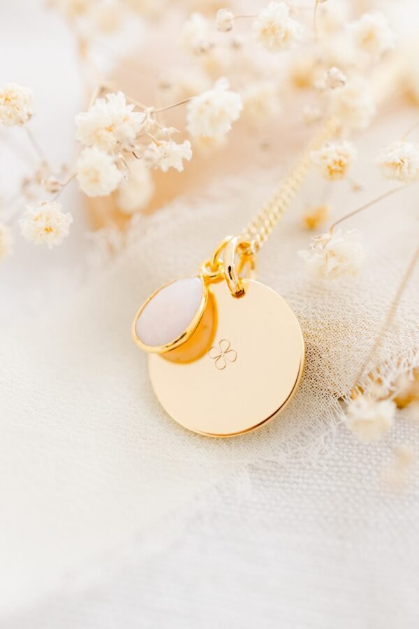 Collier pierre de naissance personnalisable PORTE BONHEUR