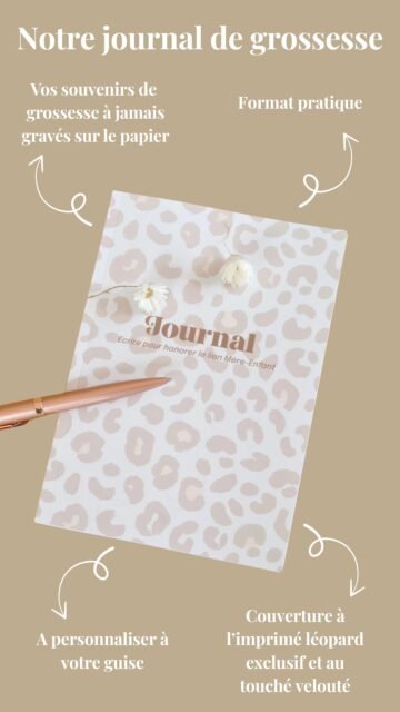 Alternative view of Journal de grossesse soft touch 80 pages - Fabriqué en France