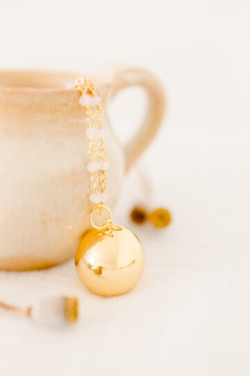 Bola de grossesse pierre quartz rose AMOUR