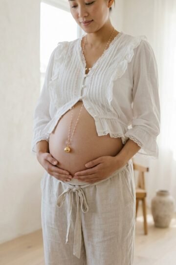 Alternative view of Bola de grossesse pierre quartz rose AMOUR