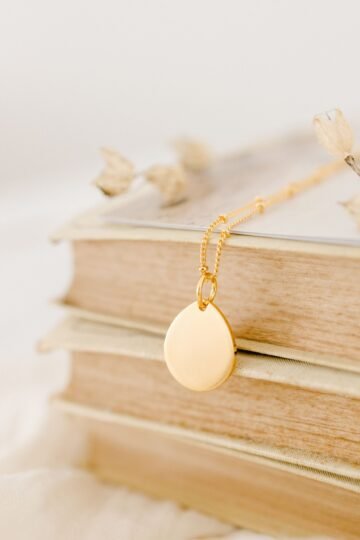 Pendentif médaille or goutte ÉPURE