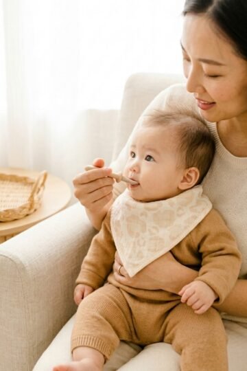 Bavoir bandana ajustable mousseline de coton bébé léopard MON COEUR FAIT GRAOU