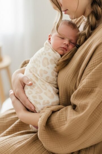 Alternative view of Maxi lange bébé léopard 80 x 80 cm 100% mousseline de coton MON COEUR FAIT GRAOU