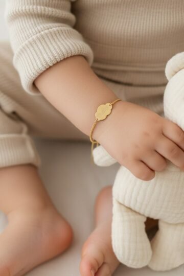 Gourmette personnalisée enfant or nuage ÉPURE