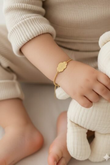 Gourmette personnalisée enfant or nuage ÉPURE