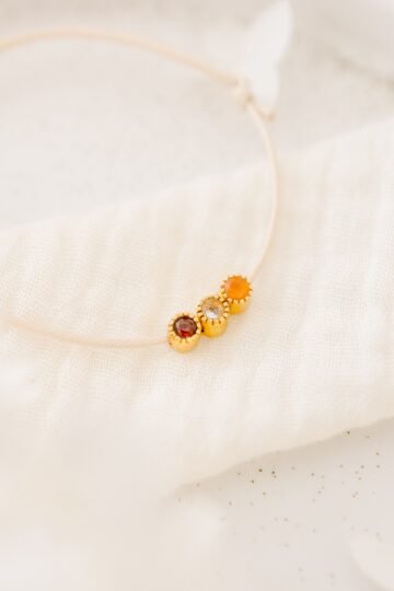 Bracelet pierre de naissance lien ajustable CE JOUR