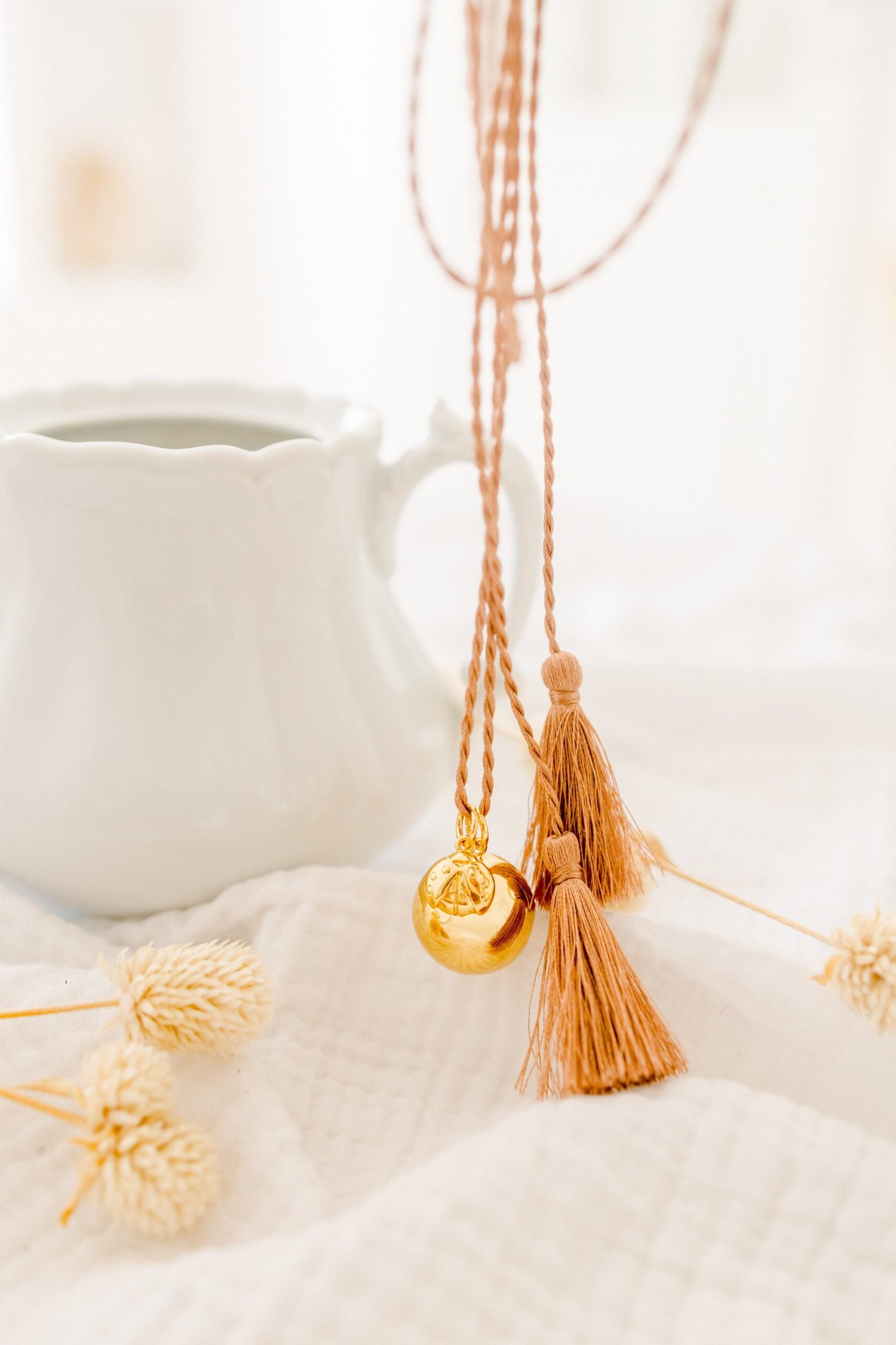 Bola de grossesse charm coccinelle TALISMAN - cordon de soie – Image 3