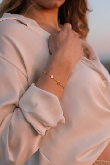 Bracelet initiales personnalisé CONFETTIS