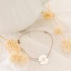 Bracelet papa personnalisé ajustable disque argent cordon rose des vents MON GUIDE – Image 3