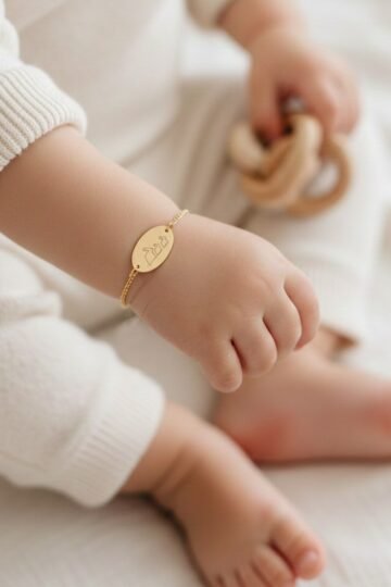 Gourmette personnalisée or ovale MON LAPIN