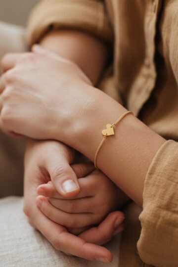 Bracelet personnalisé cœur chaine or GRAND AMOUR