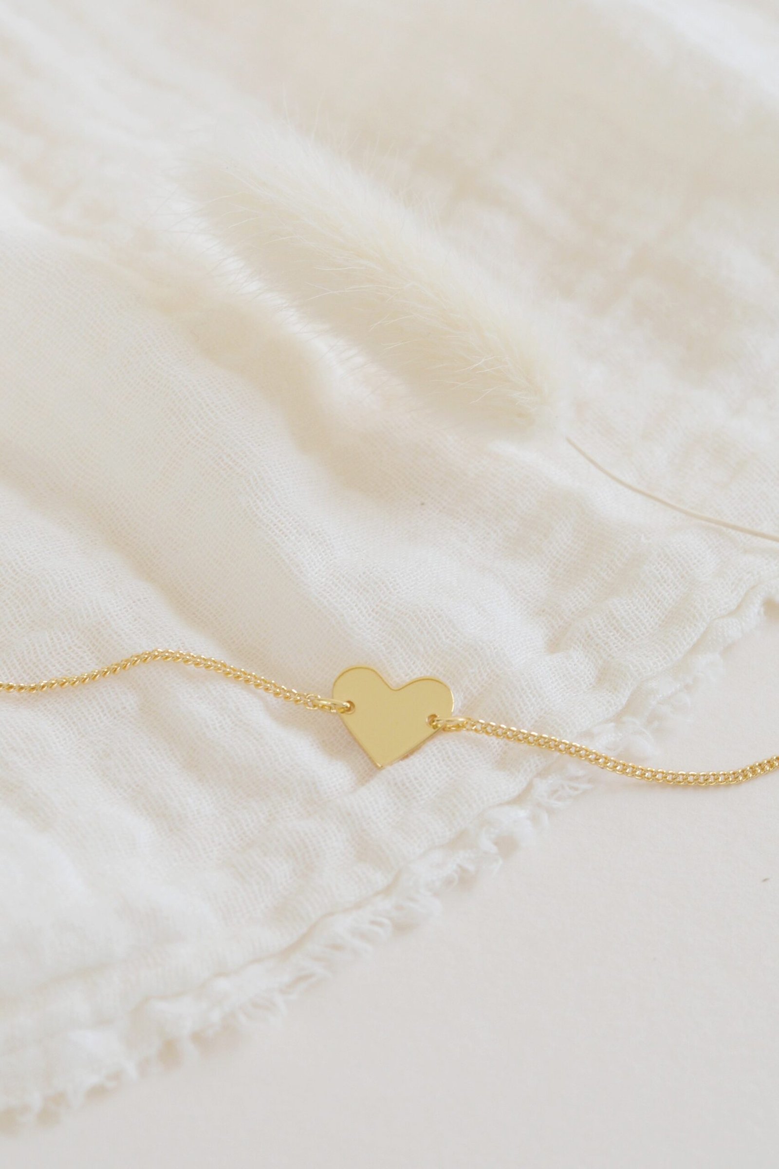 Bracelet personnalisé cœur chaine or MON AMOUR