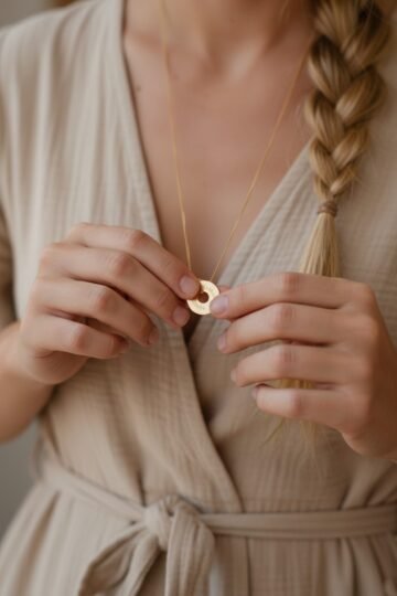 Collier personnalisé médaille or cible ÉPURE