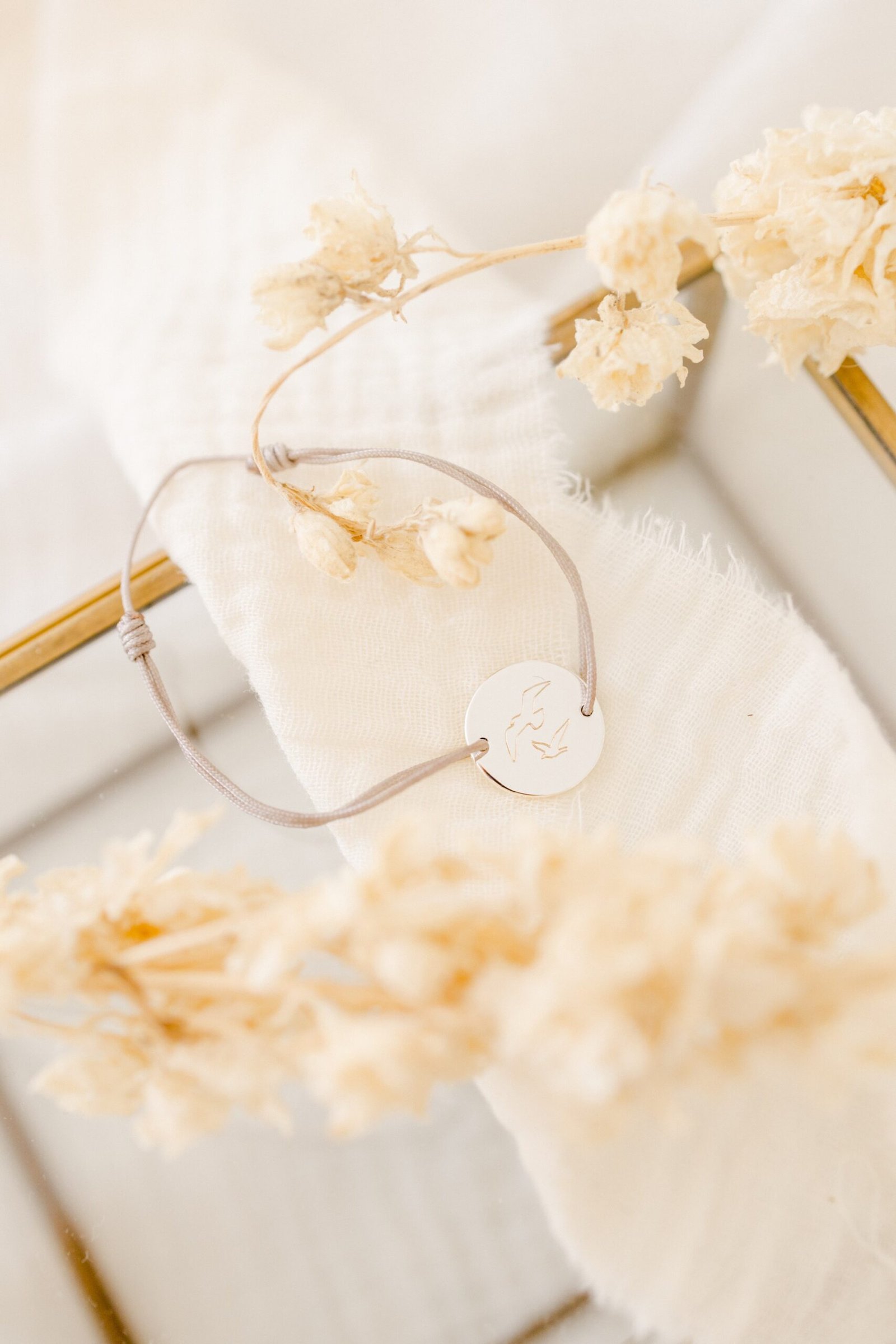 Bracelet personnalisé ajustable argent gravé oiseaux ENVOLE-TOI – Image 3