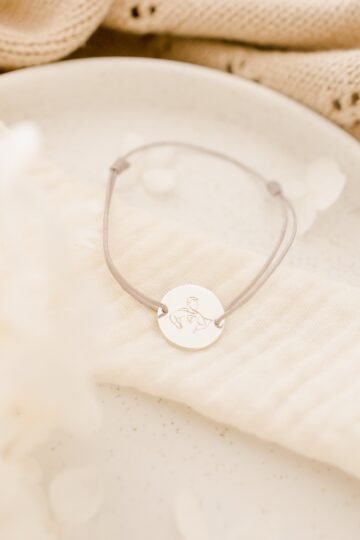 Alternative view of Bracelet papa personnalisé ajustable argent gravé SUPER PAPA