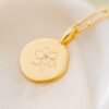 Collier fleur de naissance personnalisable médaille moon ECLOSION – Image 3