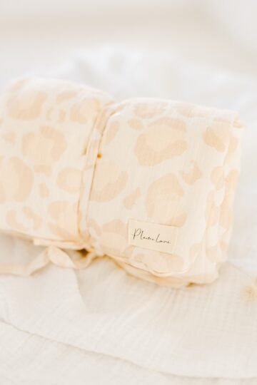 Alternative view of Matelas à langer nomade léopard 100% mousseline de coton MON COEUR FAIT GRAOU