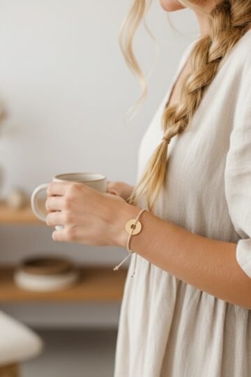 Bracelet personnalisé cible or cordon ÉPURE