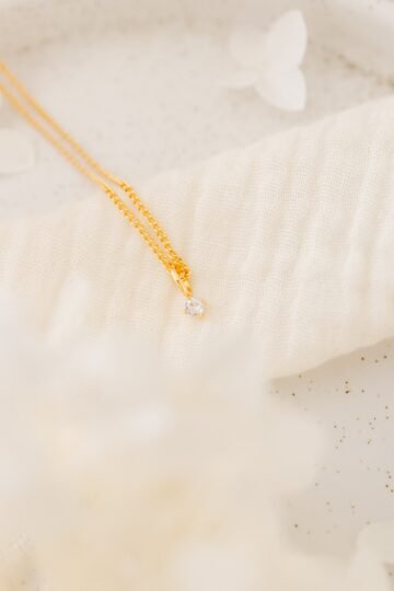 Collier amulette pendentif oxyde de zirconium MON ETINCELLE