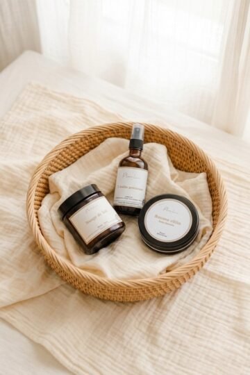 Coffret soin maternité BIO naturel et vegan - L'HUILE PRECIEUSE + crème NUAGE DE LAIT + BAUME CÂLIN