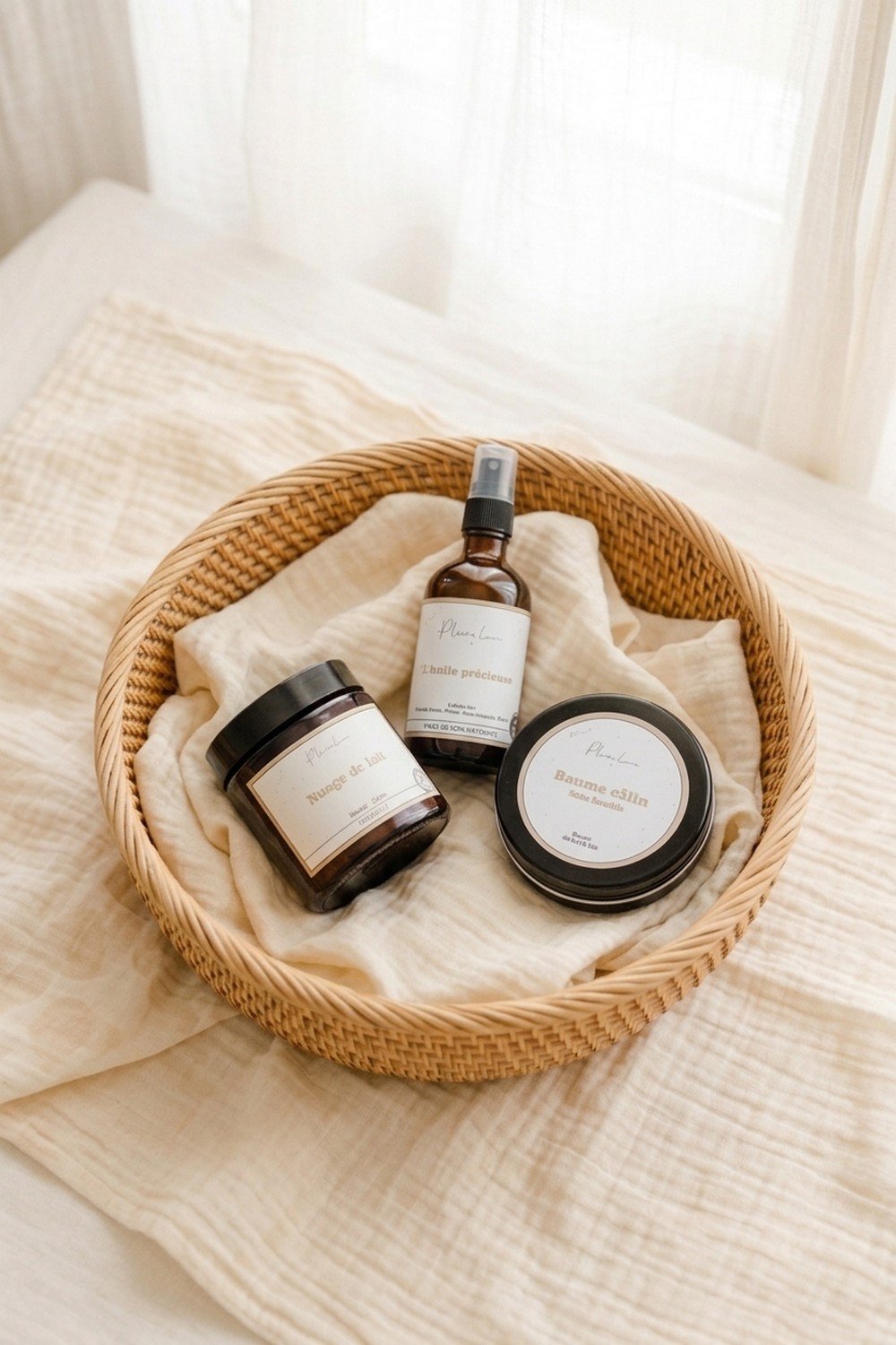 Coffret soin maternité BIO naturel et vegan - L'HUILE PRECIEUSE + crème NUAGE DE LAIT + BAUME CÂLIN