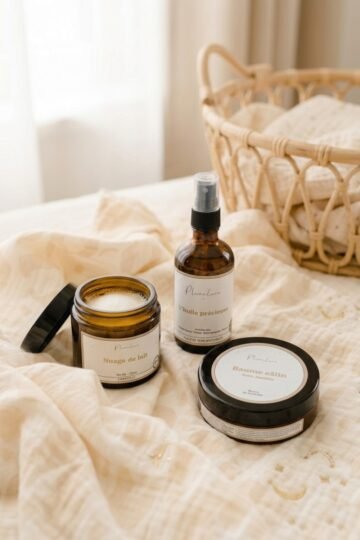 Coffret soin maternité BIO naturel et vegan - L'HUILE PRECIEUSE + crème NUAGE DE LAIT + BAUME CÂLIN