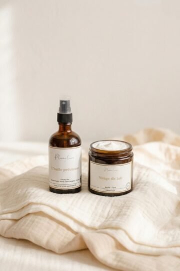 Routine de soin maternité BIO naturelle et vegan - L'HUILE PRECIEUSE + crème NUAGE DE LAIT