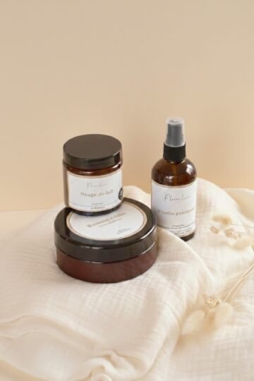 Coffret soin maternité BIO naturel et vegan - L'HUILE PRECIEUSE + crème NUAGE DE LAIT + BAUME CÂLIN